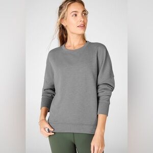 Fabletics Crop Sweatshirt Gray Size Medium